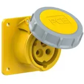 Pce 3132-4tt CEE-Anbausteckdose gerade (75x75mm) 16A 3p 4h IP67 TT 31324tt