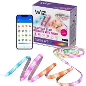 Wiz LED Strip 5m, Universalstreifenleuchte, Ambiente, Drinnen, Schlafzimmer, Kinderzimmer, Wohnzimmer, Klebeband, Weiß