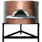 Virtus Holz-Pizzaofen mit Kupferfassade, Backplatte ø 1540 mm, Kapazität 10/12 Pizzen (CAC0024)