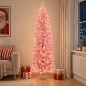 Syfax Künstlicher schlanker Weihnachtsbaum 180 cm 300 LEDs