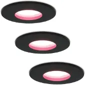 HOFTRONIC™ hoftronicsmart LED Einbaustrahler 3x 5,5W GU10 RGBWW IP44 Schwarz