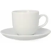Lubiana Dorota Espressotasse mit Untertasse Porzellan Weiß 110ml