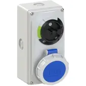 Pce 61142-9k CEE-Steckdose abschaltbar kompakt 16A 4p 9h IP66/IP67 Knock Out 611429k