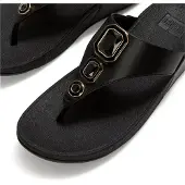 FitFlop Lulu Bold Crystals Zehenstegsandalen SCHWARZ 39