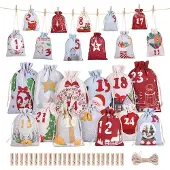 Dripio Adventskalender zum Befüllen, 24 Stück, Stoff, 2 Größen
