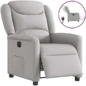 vidaXL Relaxsessel Elektrisch Wolkengrau Stoff