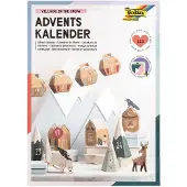 OEM Adventskalender-Bastelset "Village in the Snow", 113-teilig, Papier