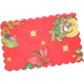 Goliat Rote Stoffserviette mit Weihnachtsmotiv, 20 x 30 cm
