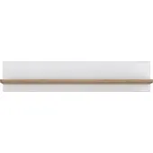 Preisbrecher Wandboard >ATTENTION< in Riviera Eiche / Weiß Gloss - 140x29x24cm (BxHxT)