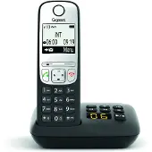 Gigaset A690A, Analoges/DECT-Telefon, Kabelloses Mobilteil, Freisprecheinrichtung, 100 Eintragungen, Schwarz