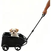 Merkloos Faltbarer 2-in-1-Hundewagen mit Teleskopgriff
