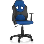 Dripio Kinderdrehstuhl KID GAME AL, Kunstleder, schwarz/blau, höhenverstellbar