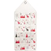 Dripio Adventskalender zum Aufhängen, 36x82 cm, 24 Taschen, bedruckt