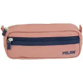 Milan 081148SNCP, Weiches Federmäppchen, Polyester, Pink, Einfarbig, Drinnen/Draußen, Reißverschluss