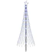 Syfax LED-Weihnachtsbaum 180 cm 230 LEDs Blau Eisen Schwarz