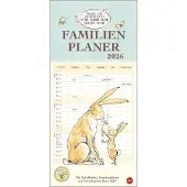 Merkloos Familienplaner 2026 – Wandkalender mit 5 Spalten und Illustrationen