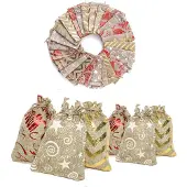 OEM 24/25 kleine Kordelzug-Beutel aus Baumwolle, Geschenkbeutel, Adventskalender