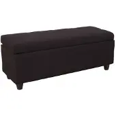 Generique Aufbewahrungs-Truhe Kriens, Sitzbank Bank, Stoff/Textil, 45x114x45cm FSC-zertifiziert ~ schwarz