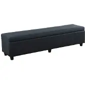 MCW Bank Sitzbank mit Aufbewahrung Kriens XXL, Kunstleder, 180x45x45cm FSC-zertifiziert ~ schwarz matt