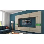 Furnitech Wohnwand Wohnzimmer - Wohnzimmer Schrankwand (Future C29/M/S4 1B)