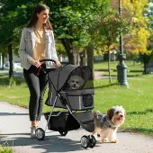 Selius Tragbarer Tierwagen mit klappbarem Design und verstellbarer Höhe