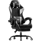 Selius Ergonomischer Gaming-Stuhl und Bürostuhl mit verstellbarer Rückenlehne und Fußstütze
