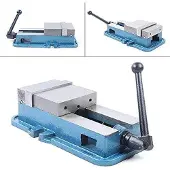 Selius Bankzwinge 160 mm, Spannkraft: präzise, für Werkbank und Bastelarbeiten, blau