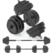 Selius Verstellbares Hantelset, 40 kg - Edelstahl und rutschfeste Griffe für Krafttraining