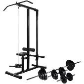 Selius Kraftstation – Power Tower – Fitnessgerät für das Heimfitnessstudio – Wolframstahl – Verstellbare Gewichte