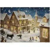 OCreon Adventskalender: Weihnachtsabend im Dorf – ein Papier-Adventskalender