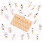 OCreon Adventskalender, Holzstücke, nummeriert. Gestalten Sie Ihren eigenen Kalender. Bastel-Gnom, Weihnachtsmann