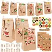 OCreon Adventskalender zum Befüllen - Adventskalender für 2024, zum Selbstbefüllen mit Adventskalender-Geschenktüten