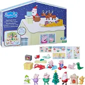 OCreon Peppa Pig – Adventskalender mit 24 Überraschungsspielzeugen und Aufklebern – Kinderspielzeug