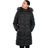 Riemot Damen Winterjacke Lang Mit Kapuze Wintermantel Warm Winddicht Mantel Eleg