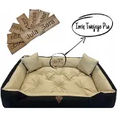 Dogs 4 Life Basic personalisiertes Hundesofa wasserdicht beige 100x75 cm