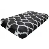 Buba DRY BED Geometrie Hundebett rutschfest 75x50 cm schwarz