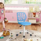 FURNITURER Kinder Schreibtischstuhl, höhenverstellbarer Drehstuhl mit kleinem Lo