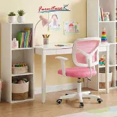 FURNITURER Kinder Schreibtischstuhl mit festen Armlehnen, ergonomischer Drehstuh