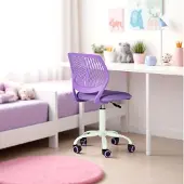 FURNITURER Schreibtischstuhl Kinder Drehstuhl Höhenverstellbar Drehbar 360 Grad