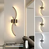 Mckalen LED Wandleuchte Dimmbar 80CM, 32W 3600LM LED Wandlampe Dimmbar mit Fernb