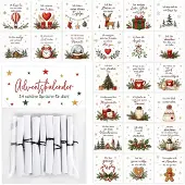 Dripio Adventskalender 2026, 24 Karten, 7x7 cm, DIY-Set, Aquarelle