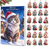 Dripio Katzen Adventskalender, blau, 120 g, 10 x 8 cm