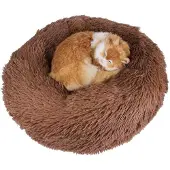 Sonstiges Donut Haustierbett 80cm Braun Selbstwärmend Atmungsaktiv Flauschig für Hunde & Katzen