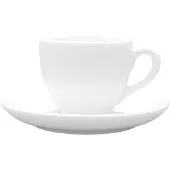 Lubiana NANA Kaffeetasse mit Untertasse, Espresso, Weiß, 80ml