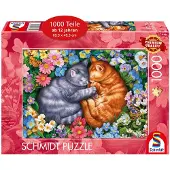 Sonstige Verlage Schmidt Spiele 58875 Schlafende Samtpfoten Puzzle, 1.000 Teile, 1000 Stück(e), Tiere, 12 Jahr(e)
