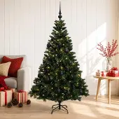 Syfax Künstlicher Weihnachtsbaum mit Kugel 150 cm 150 LEDs