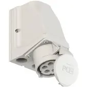 Pce 915-1w CEE-Wandsteckdose durchschleifbar 16A 5p 1h IP44 9151w