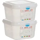 Denox Gastronorm 1/6 H100 Mm Aufbewahrungsbox 1.7l 2 Einheiten