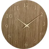 TFA-Dostmann Wanduhr - braun / natur - D30 cm - Holz - Wanduhr - rund