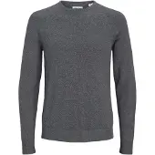 Jack & Jones Rundhalspullover "JJEEMIL KNIT CREW NECK NOOS" Baumwollmischung, regular fit